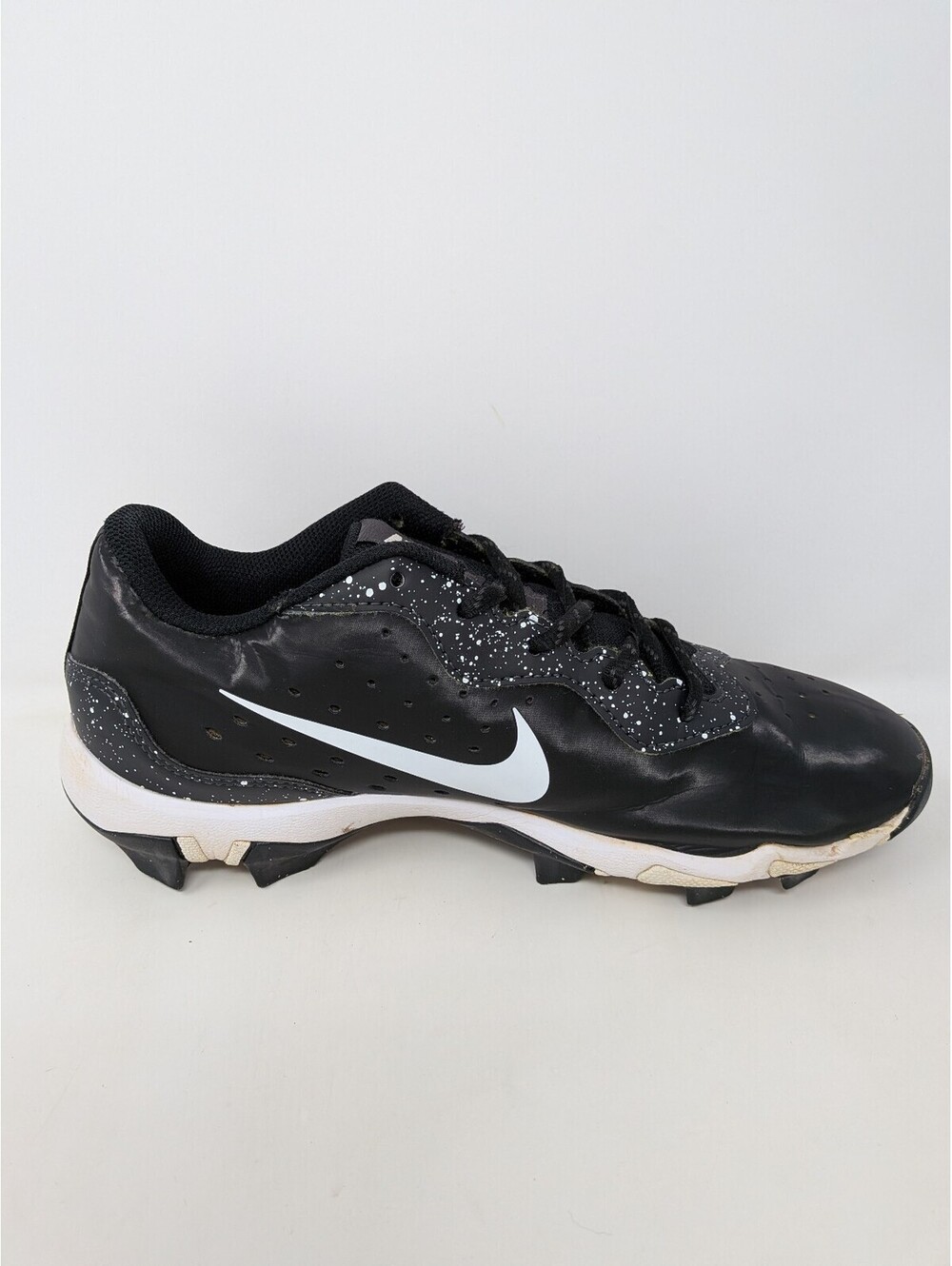 Nike Alpha Huarache 4 Keystone Men’s 7 Black White Cleats DJ6524-003 - Picture 9 of 12
